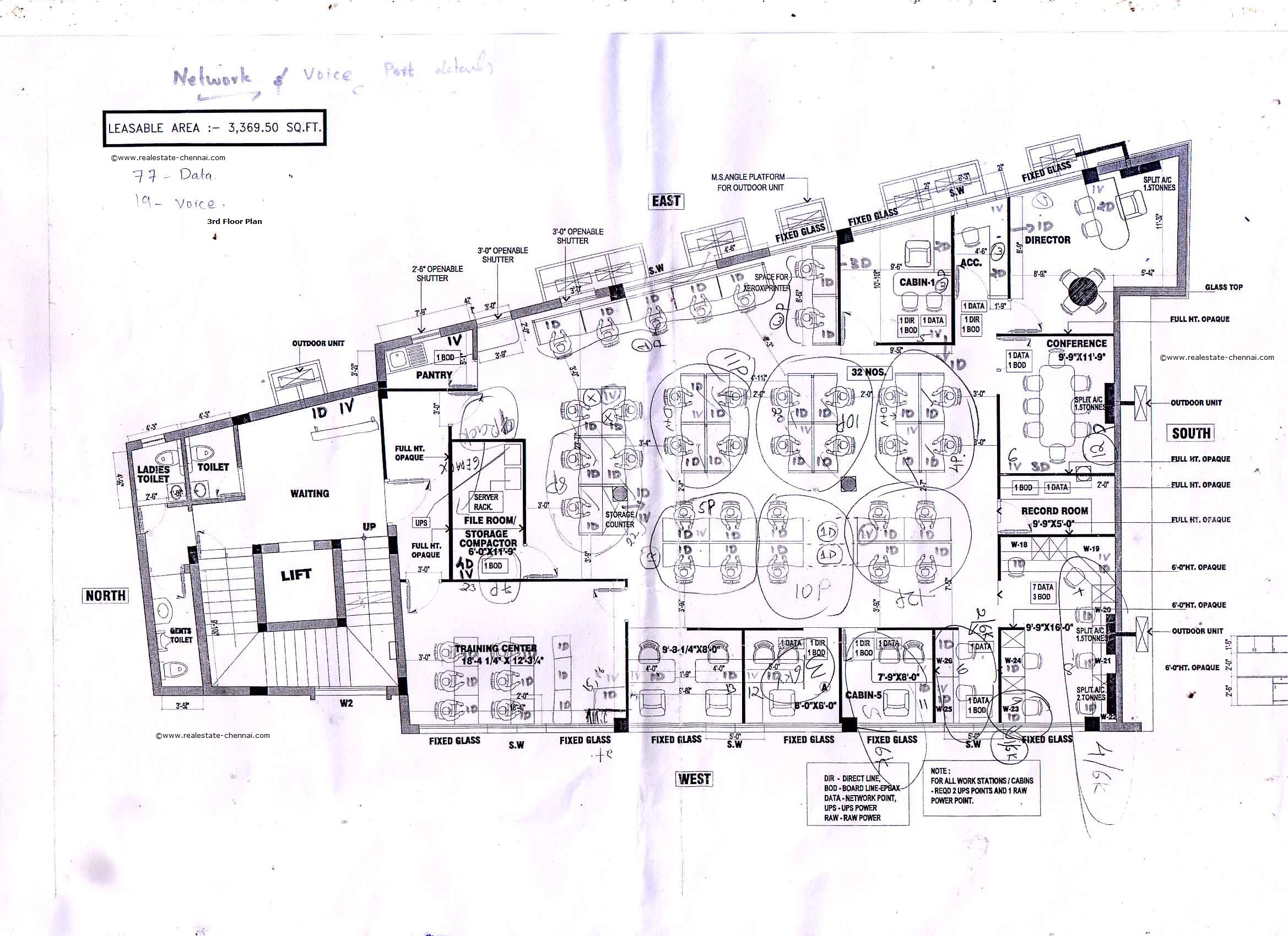 Rent Office Space Furnished R K Salai BPO Software